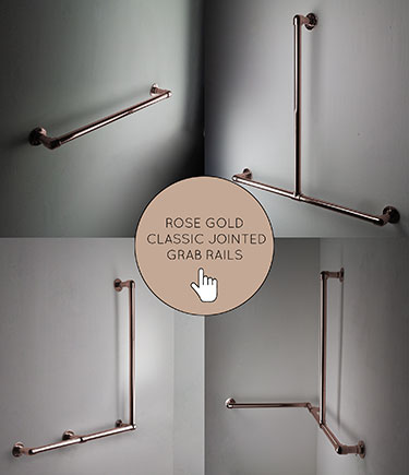 Rose Gold Classic Joint Grab Rails