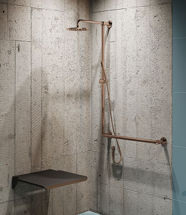 Rose Gold Classic Jointed Dual Shower Support Column (169R)