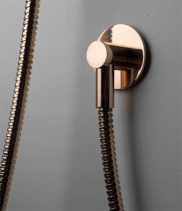 Kara Rose Gold Shower Wall Elbow (42KK)