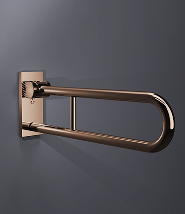 Helo Rose Gold Hinged Double Grab Bar (HL7RG)