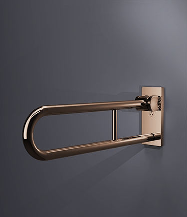 Helo Rose Gold Removable Hinged Double Grab Bar (HL1RG)