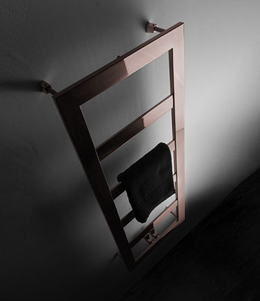 Large Bar Rose Gold Heated Towel Rail (173RG)