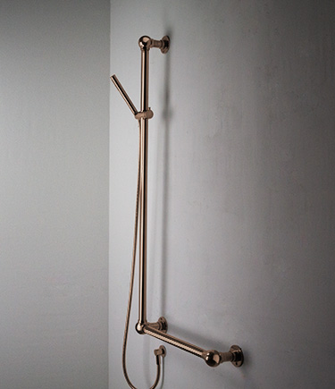 Rose Gold Ball Jointed Support Shower Column Grab Bar (164RG)