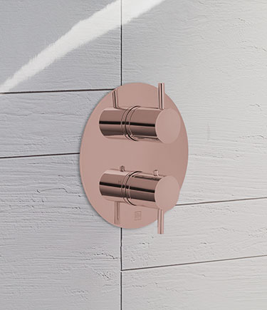 Rose Gold Recessed Thermostatic Shower Valve (43RG)