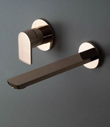 Kara Rose Gold Wall Basin Tap (42BB)