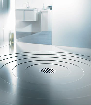 Round Shower Drain For Vinyl Wet Room Floors (88D)