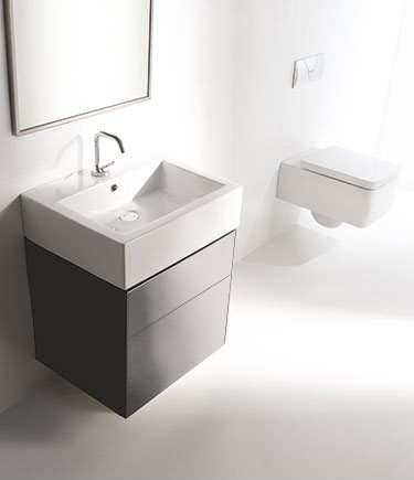 Compact Basin & Bathroom Cabinet (20A)
