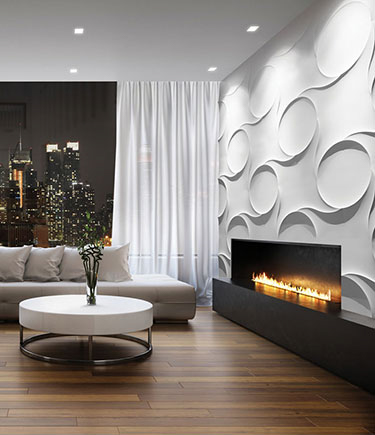 wavy textured wall panels