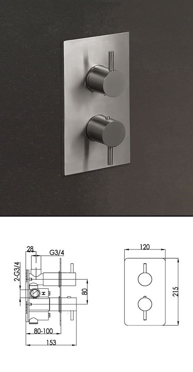 Noa Thermostatic Shower Valve (49S)