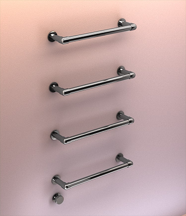 Stainless Steel Classic Floating Bar Towel Radiator (166SS)