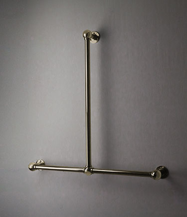 Ball Jointed Brass T-Shaped Grab Bar (153TBR)