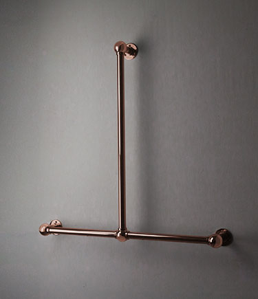 Ball Jointed Copper T-Shaped Grab Bar (153TC)