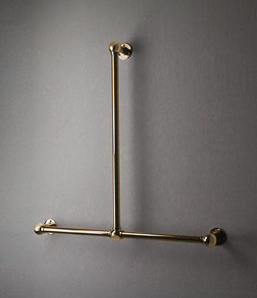 Ball Jointed Gold T-Shaped Grab Bar (153TG)