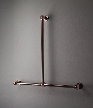 Ball Jointed Rose Gold T-Shaped Grab Bar (153TRG)