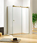 Viennese Antique Brass Sliding Door Shower Enclosure 