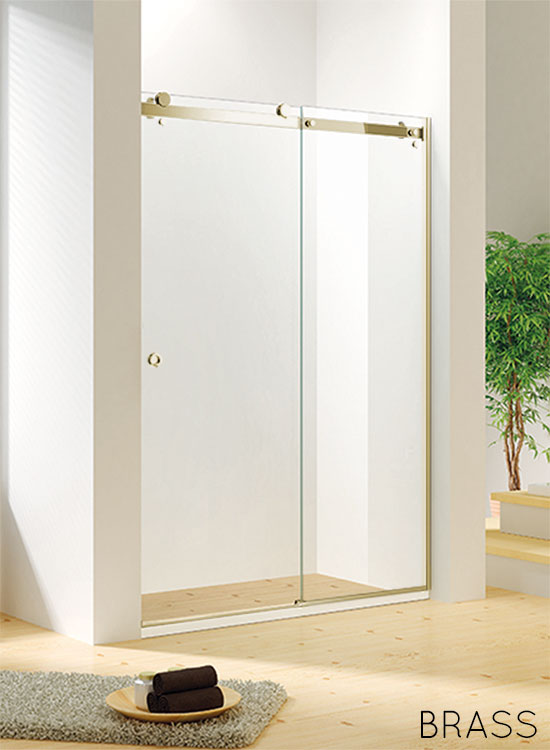 10mm Frameless Sliding Shower Door, Brass Sliding Shower Doors