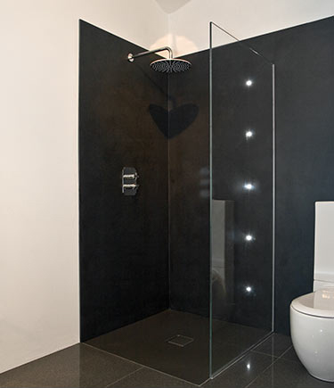 Durovin Bathrooms Walk in Wetroom Shower Enclosure 900mm Frosted Strip Screen 10mm Safety Glass 