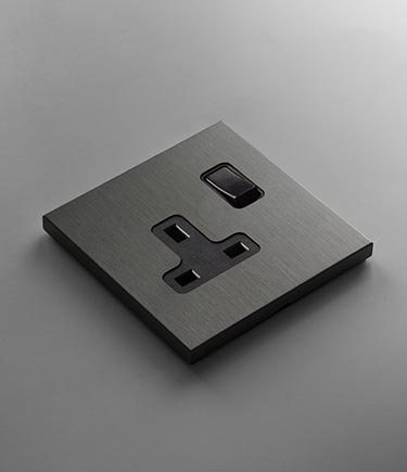 Tia Grey Bronze Plug Sockets (141B)