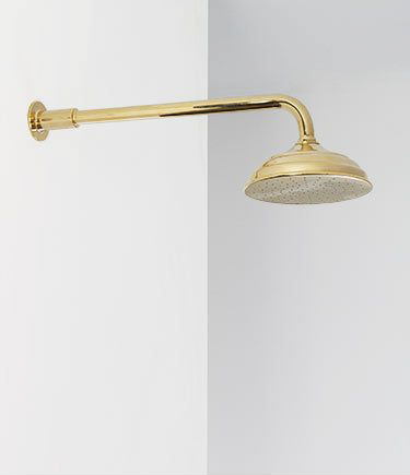 Traditional Gold Fixed Shower Head (43LL)