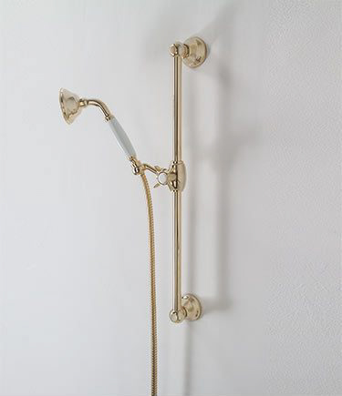 Gold Shower Head with Adjustable Slide Rail (43JJ)