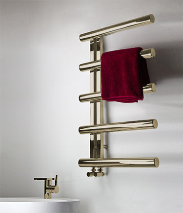 Tubular Brass Towel Warmer (58PB)