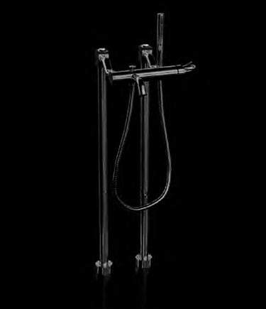 Twist Black Chrome Freestanding Bath Tap (47BCH)