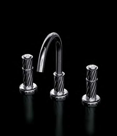 Twist Chrome 3-Piece Deck Basin Tap (47TE)