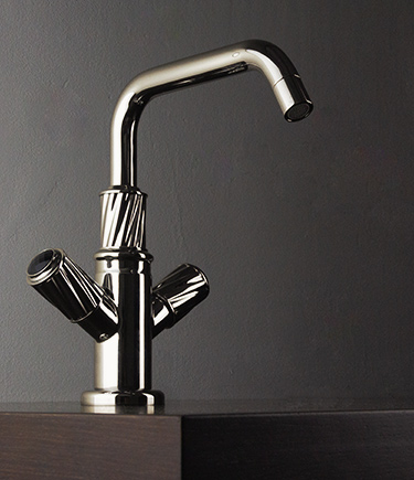 Twist Nickel Two-Handle Basin Mixer (47ND)