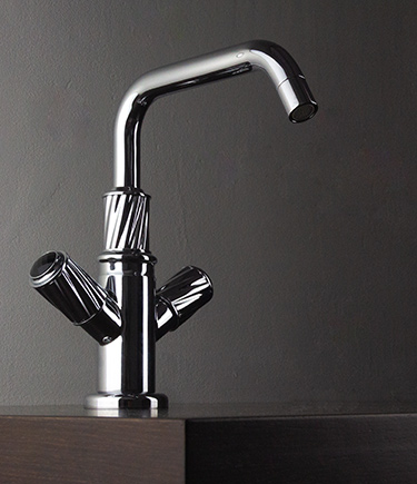 Twist Chrome Two-Handle Basin Mixer (47TD)