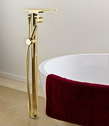Waterblade Gold Freestanding Bath Tap (38GG)