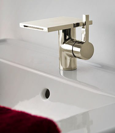 Waterblade Nickel Waterfall Basin Tap (38MM)