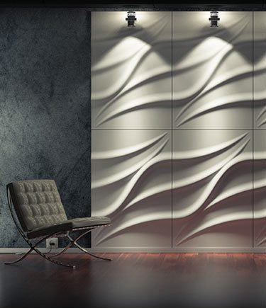 wavy textured wall panels