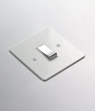 White Electrical Light Switch (115A)