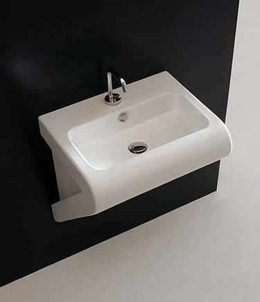 Nouveau White Wall Hung Basin (15B)