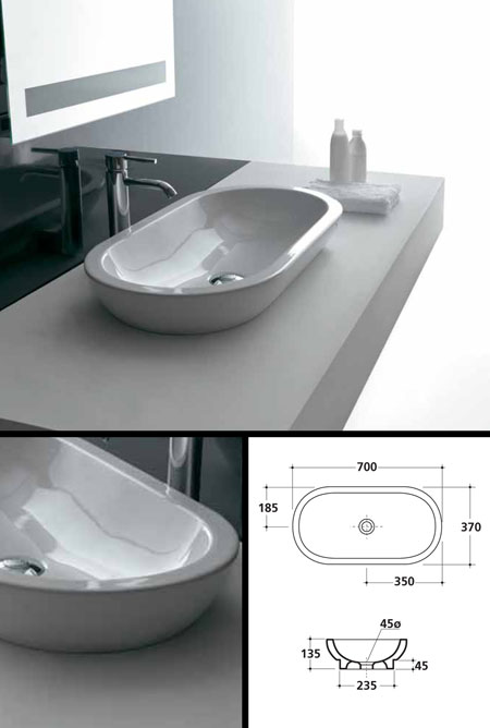 Soft Cube Oval Basin (29P)