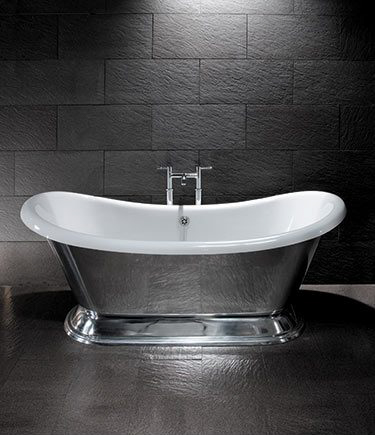 Bateau Polished Aluminium Bath (25E)