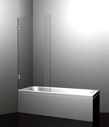 Waterlux White Frosted Single Panel Bath Screen