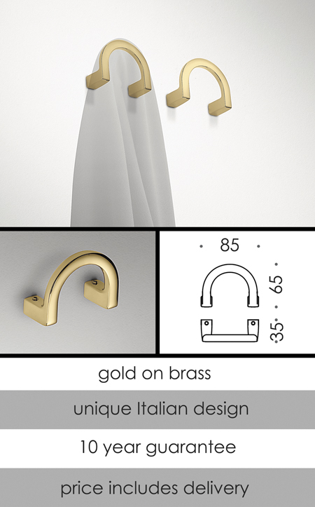 Gold Bath Robe Hook (55HGO)