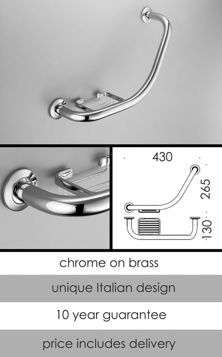 Hand Rail with Soap Storage (55NSB)