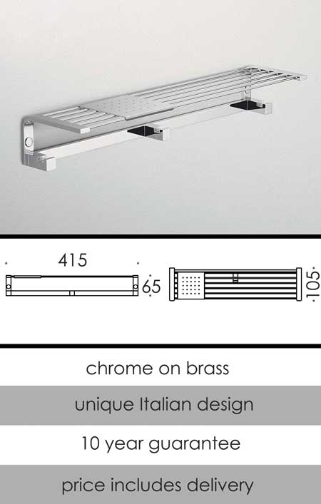 Shower Shelf with Accessory Hooks (55LSB)