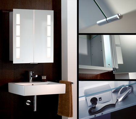 Aluminium sales mirror cabinet