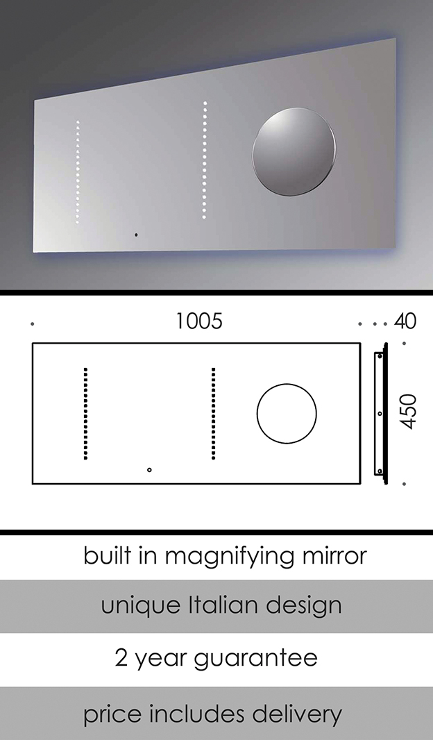 Bathroom Mirror with Inset Magnified Mirror (56KK)