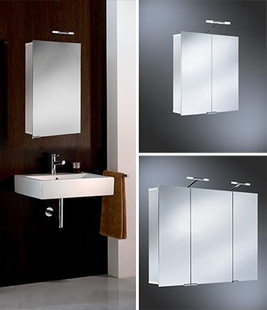 Designer Aluminium Mirror Cabinet (62D)