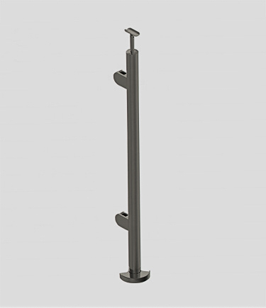 Black Chrome Glass Balustrade End Post (2ABC)