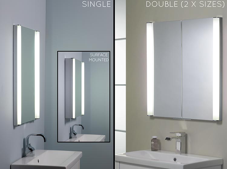 Built Into Wall Bathroom Cabinets, Recessed Bathroom Mirror With Storage
