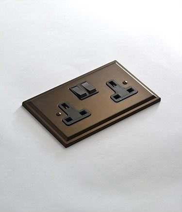 Classical Bronze Electrical Plug Socket (124MM)
