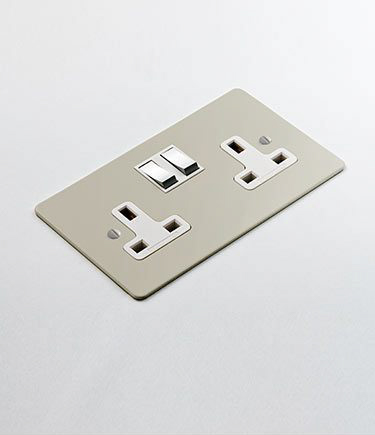 French Grey Colour Electrical Plug Socket (122K)