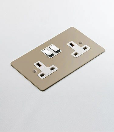 Brown Coloured Electrical Plug Socket (122P)