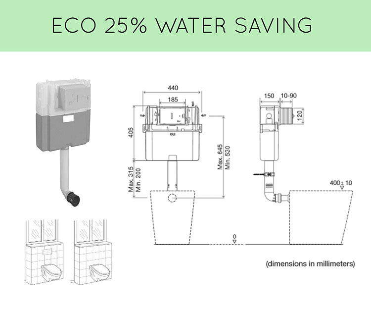 Eco Low Water Toilet Cisterns Green Water Saving Concealed Cisterns Eco Low Water Toilet Cisterns Green Water Saving Concealed Cisterns
