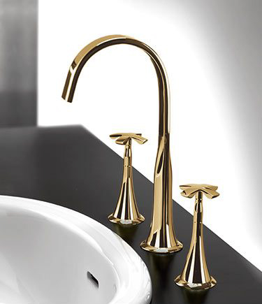 Coox 3 Piece Gold Basin Taps (43B)